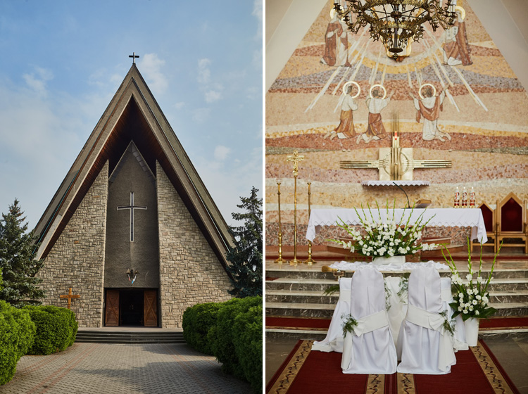 Parafia św. Katarzyny w Cięcinie - dekoracje ślubne.